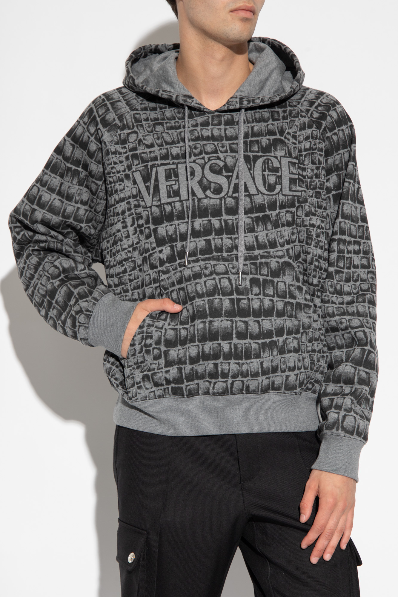 Versace clearance hoodie grey